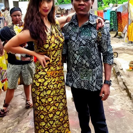 Image similar to how many times i told you to give me lara croft wearing batik!