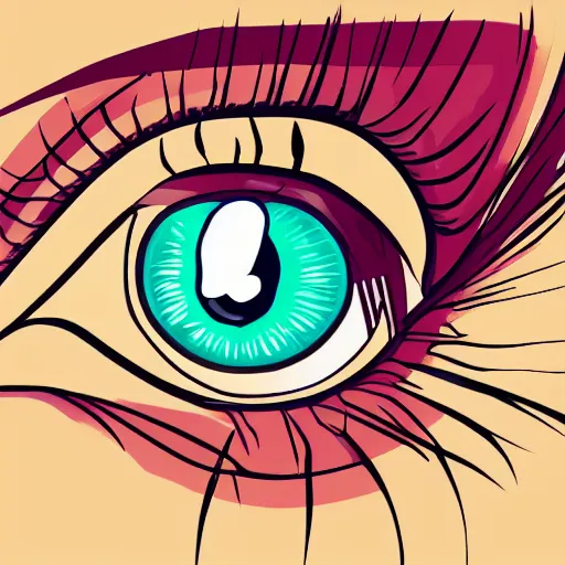 Prompt: landsat image of an evil female manga style eye, detailed, 4k, vector, contrasting colors, hillshade