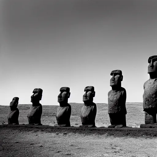 Image similar to easter island moai as the main character in a black and white noir film wearing a fedora, intricate, 1 9 4 0 s film noir, sharp focus, sharp shadows, robert siodmak, fritz lang, otto preminger, orson welles, billy wilder