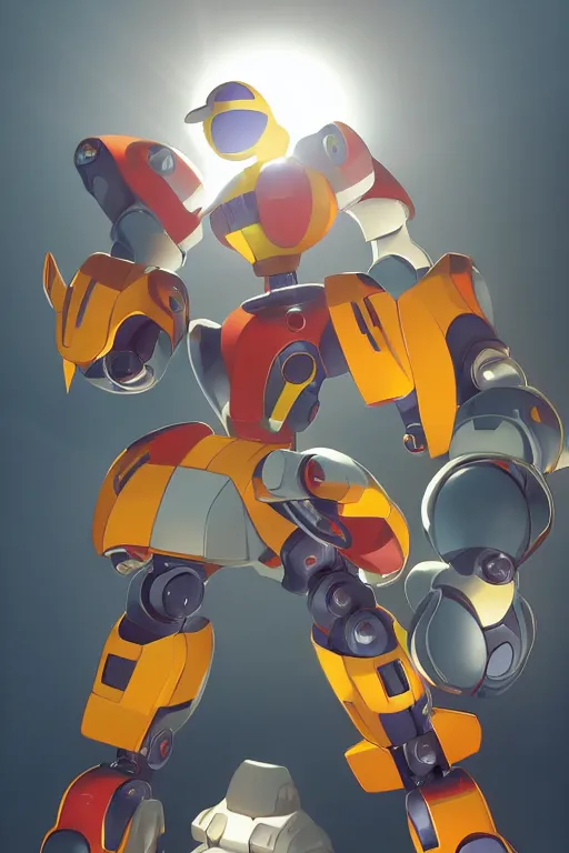 Image similar to metabots medabots medarotto medarot robot minimalist comics, behance hd by jesper ejsing, by rhads, makoto shinkai and lois van baarle, ilya kuvshinov, rossdraws global illumination ray tracing hdr radiating a glowing aura