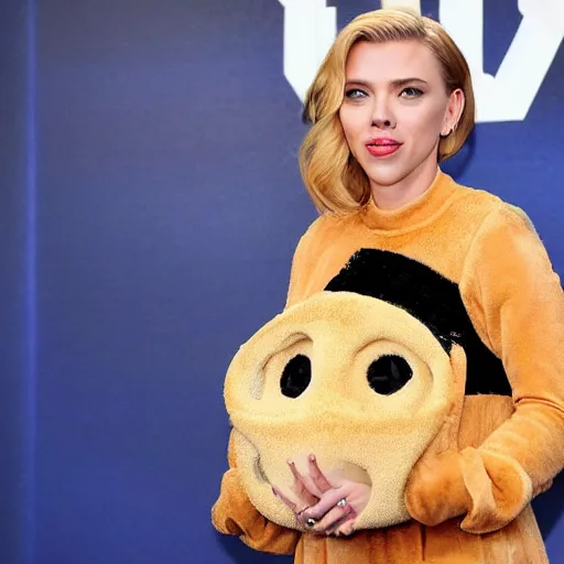 Image similar to scarlett johansson wearing a hamster costume