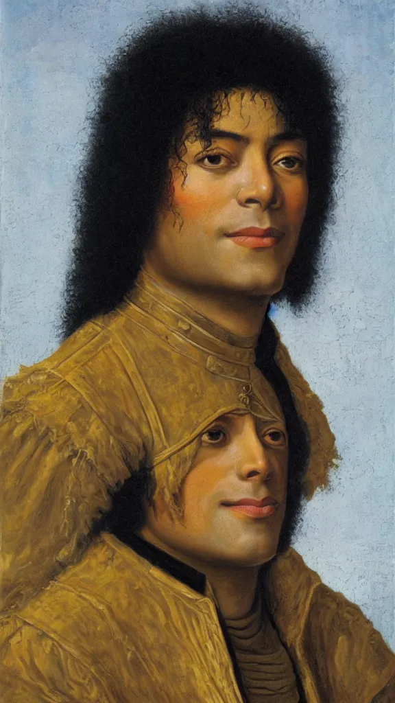 Prompt: portrait of the michel jackson by kramarik