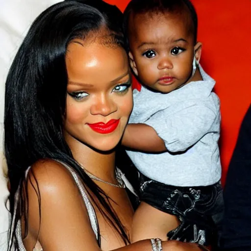 Prompt: Rihanna as a Baby