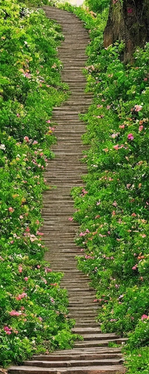 Image similar to Very beautiful stairs to the heaven
