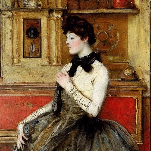 Prompt: automaton by alfred stevens