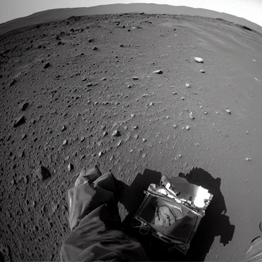 Prompt: the first selfie taken on mars