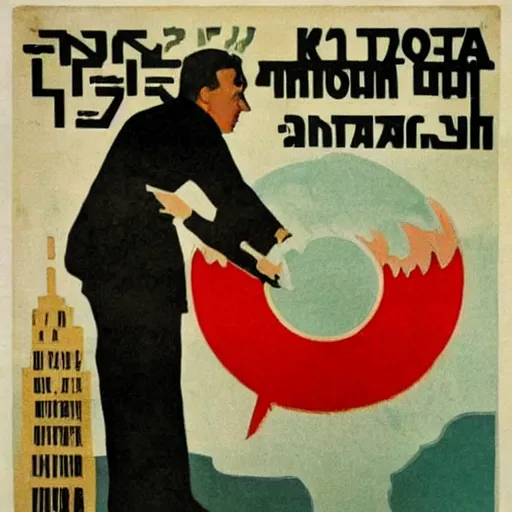 Image similar to pro - nuclear war propaganda by the soviet union