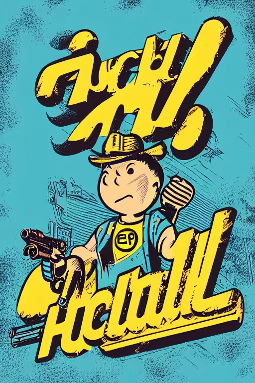 Image similar to fallout 7 6 retro futurist illustration art by butcher billy, sticker, colorful, illustration, highly detailed, simple, smooth and clean vector curves, no jagged lines, vector art, smooth andy warhol style