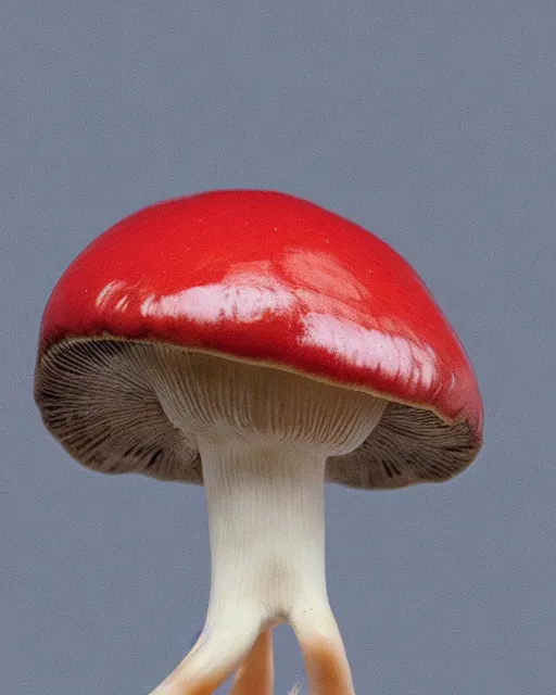 Image similar to a mushroom with arms and legs