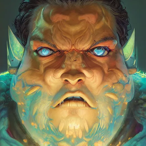 Prompt: prompt : warcraft portrait soft light painted by james jean and katsuhiro otomo and erik jones, inspired by akira anime, smooth face feature, intricate oil painting, high detail illustration, sharp high detail, manga and anime 1 9 9 9