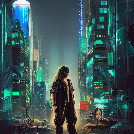 Image similar to Cyberpunk Hobbit