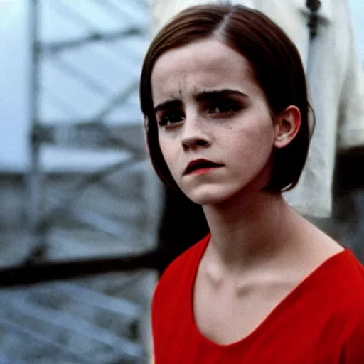 Prompt: photo, emma watson, film still from my mom is in jail ( 1 9 6 5 ), kodak ektachrome 1 2 0, 2 6 mm,