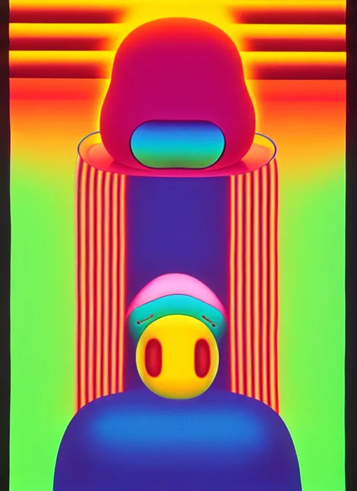 Prompt: puffy person by shusei nagaoka, kaws, david rudnick, airbrush on canvas, pastell colours, cell shaded, 8 k