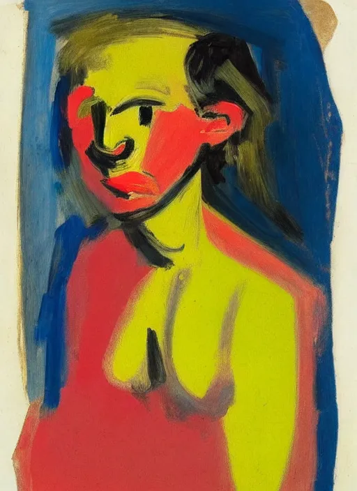 Prompt: willem de kooning, portrait of a girl