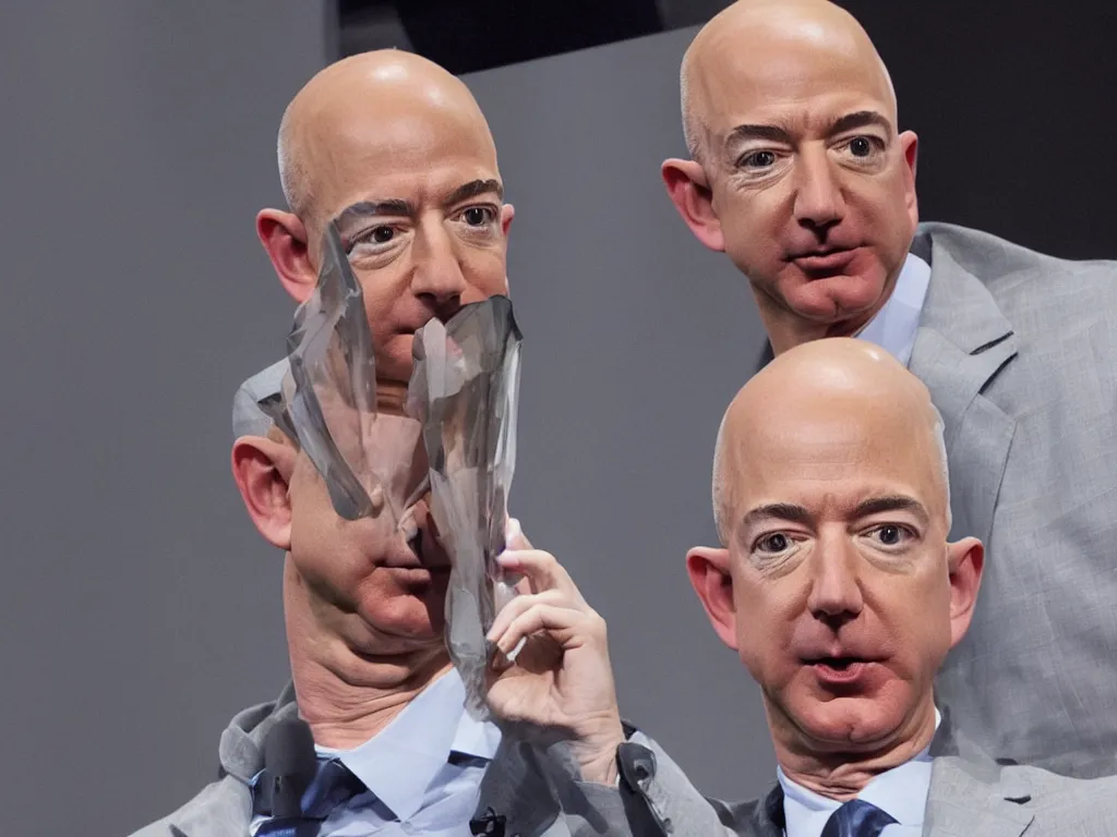 Prompt: jeff bezos as a conehead