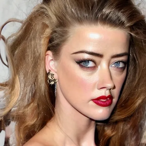 Image similar to a gourd shaped to look like amber heard face hybrid intercross