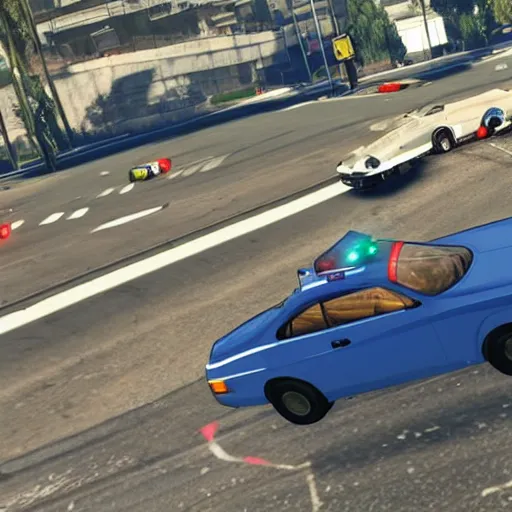 Prompt: police chase in gta 5