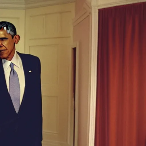 Image similar to A still of Obama in The Shining