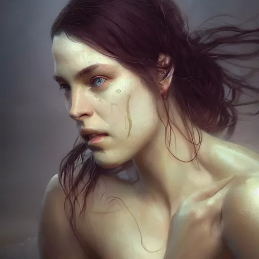 Prompt: photo realistic image of a goddess, stunning 3 d render inspired art by istvan sandorfi and greg rutkowski, perfect facial symmetry, realistic, highly detailed attributes and atmosphere, dim volumetric cinematic lighting,