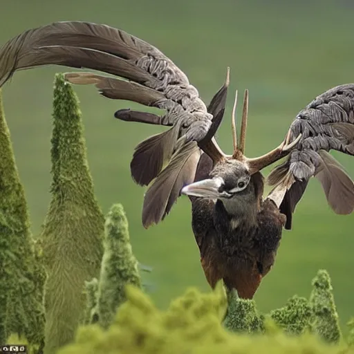 Image similar to the hidden forces can't help but hint that aberrant patterning, unfurling wickedly in the mist, gives us a fledgling hope of downy feathers, antlered feathers, and the nearest exit may be behind you. a gardenly flight to the stars in BROAD DAYLIGHT