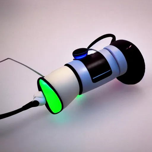 Prompt: quality product photo of the portal gun from portal