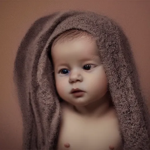 Prompt: a photorealistic portrait of a baby with 1 0, 0 0 0 heads 8 k