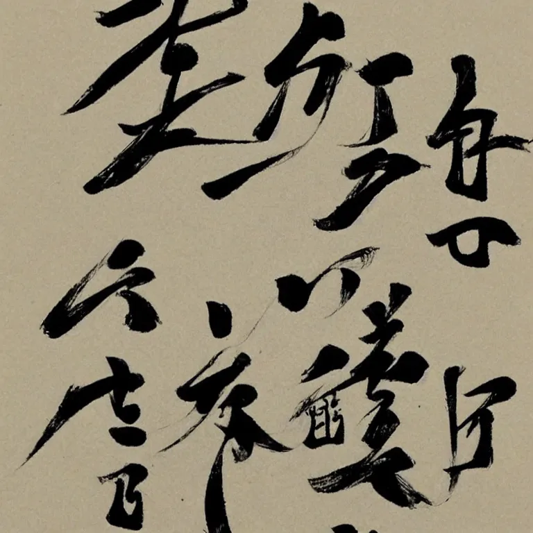 Prompt: A calligraphic rendition of a single Chinese character for 文森