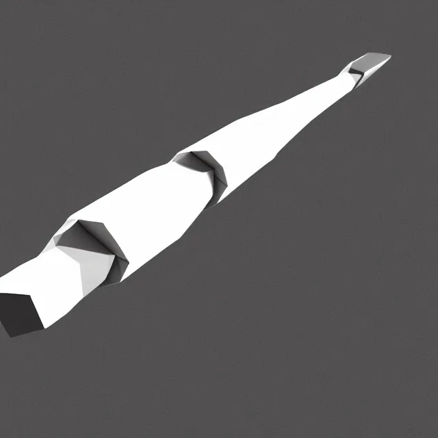 Prompt: isometric low poly nuclear missile, architecture concept