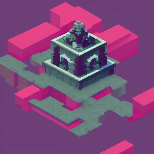 Image similar to a spooky ghost. isometric, voxels, game art.