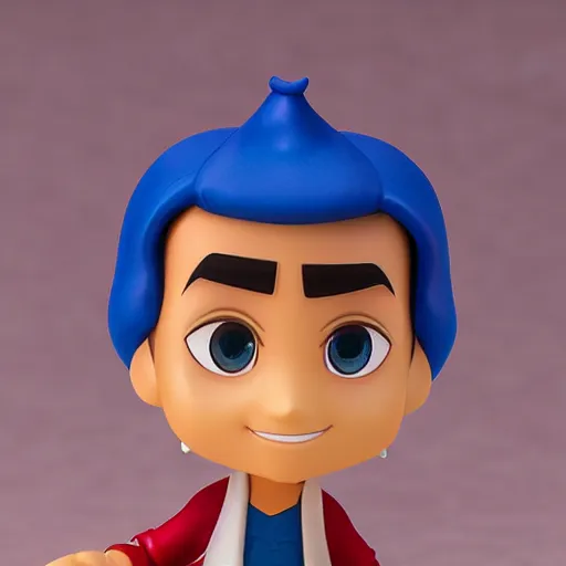 Image similar to pixar 3 d aladdin as nendoroid, side view, 8 k hd dof, kodak film,