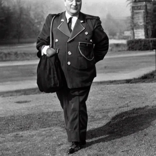 Prompt: herman goering in the style of postman pat tv show