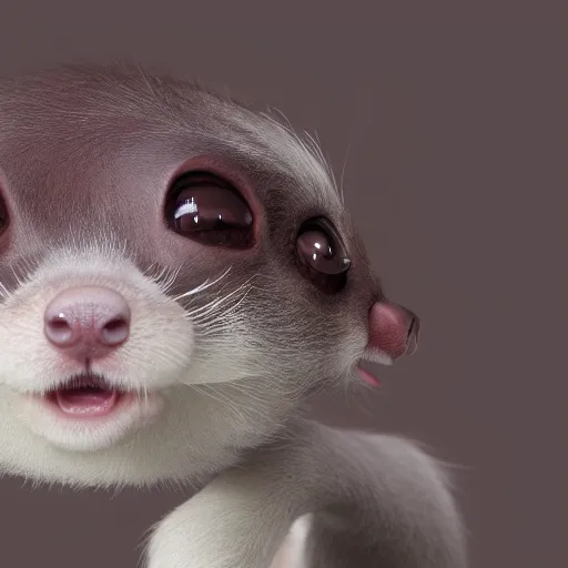 Prompt: An animatronic ferret, hyperdetailed, artstation, cgsociety, 8k