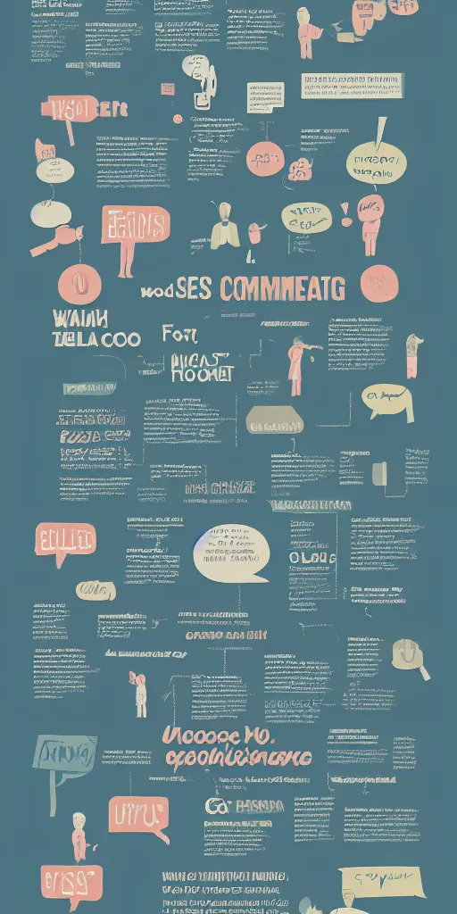Image similar to how to communicate with aggressive customers, pastel infographic by Wes Anderson and WWFT weworkforthem