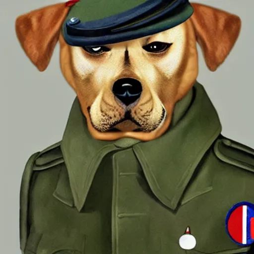 Prompt: anthropomorphized dog wearing ww2 raf uniform, artwork by John Singer + Thomas Lea + Tom Lea