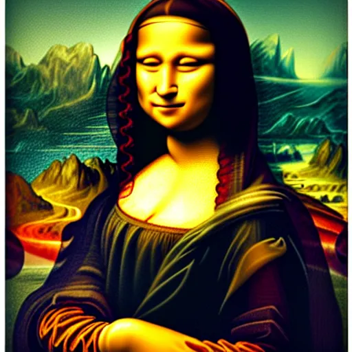 Image similar to a beautiful black girl like Mona lisa