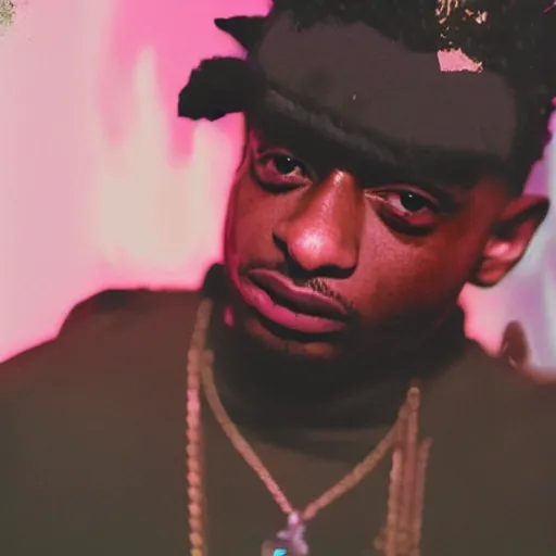 Prompt: polaroid shot of 2 1 savage in star wars audtion