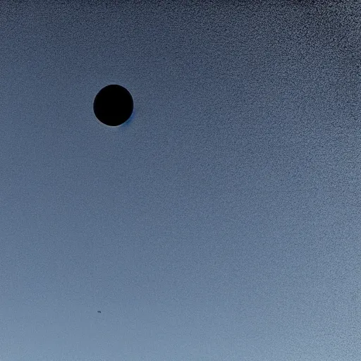 Prompt: a black dot in the sky, dramatic lighting