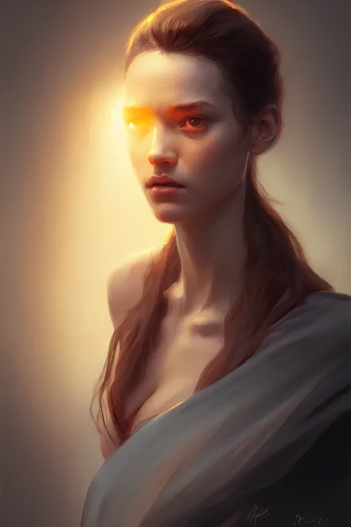 Image similar to portrait of a beautiful model presenting a roll, dramatic lighting, highly detailed, digital painting, artstation, concept art, smooth, sharp focus, illustration, art by wlop, mars ravelo and greg rutkowski