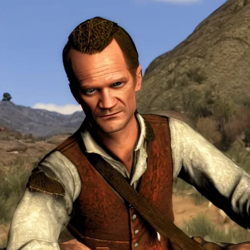 Image similar to Neil Patrick Harris in Red Dead Redemption,