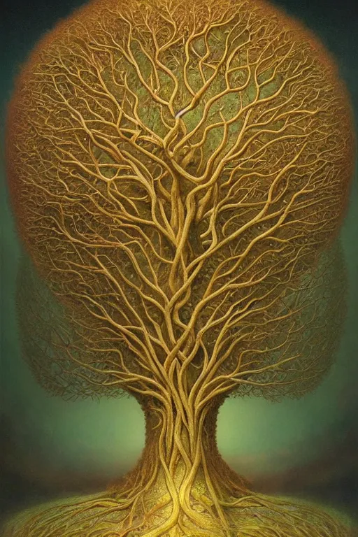 Image similar to intricate stunning highly detailed placenta ’ s tree of life, digital painting by agostino arrivabene and vladimir kush, surreal, ultra realistic, artstation