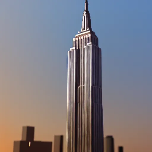 Image similar to 3 d render of a building, octane render, blender 3 d, empire state building model