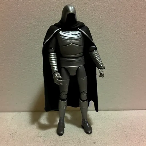 Prompt: 1 9 8 0 s kenner style action figure of moon knight, 5 points of articulation, full body, 4 k, highly detailed