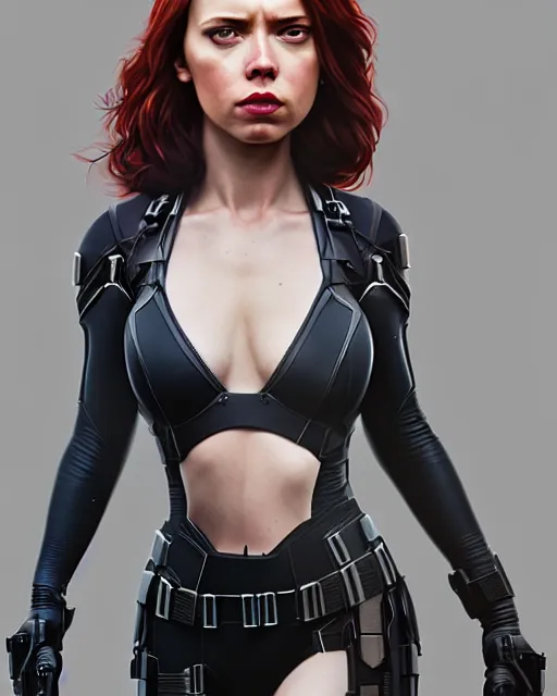 Image similar to Natasha Nice as black widow, au naturel, hyper detailed, digital art, trending in artstation, cinematic lighting, studio quality, smooth render, unreal engine 5 rendered, octane rendered, art style by klimt and nixeu and ian sprigger and wlop and krenz cushart