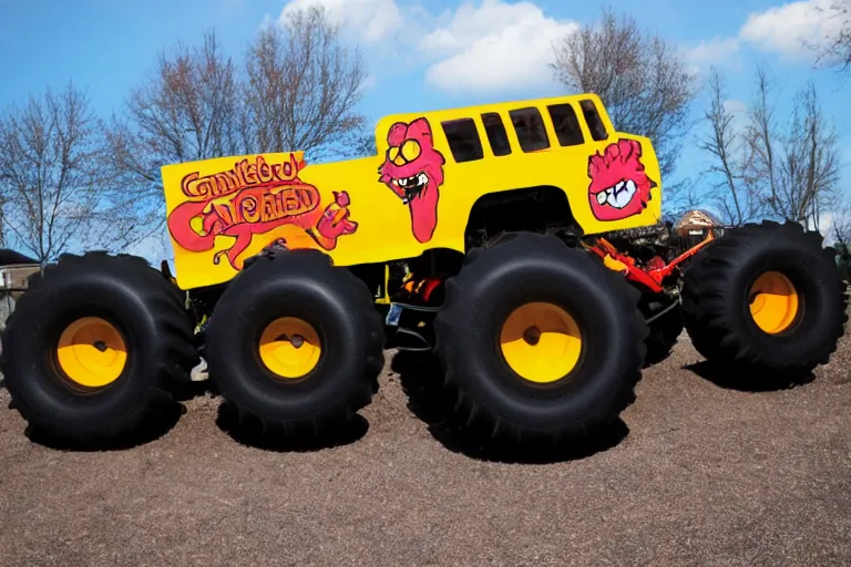 Image similar to garfield monster truck