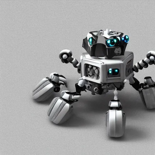 Image similar to hexapod robots in cave, ambient occlusion, vray