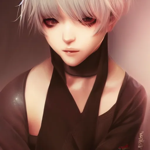 Image similar to A realistic anime portrait of a beautiful 2B from Nier Automata with a human face wearing a kimono, digital painting, by Stanley Artgerm Lau, WLOP, and Rossdraws, digtial painting, trending on ArtStation, deviantart