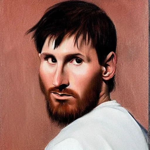 Prompt: portrait of Lionel Messi painted by Caravaggio