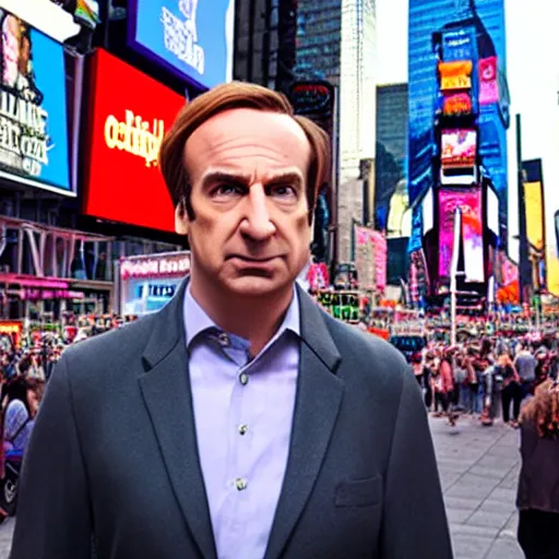 Image similar to Saul Goodman in times square