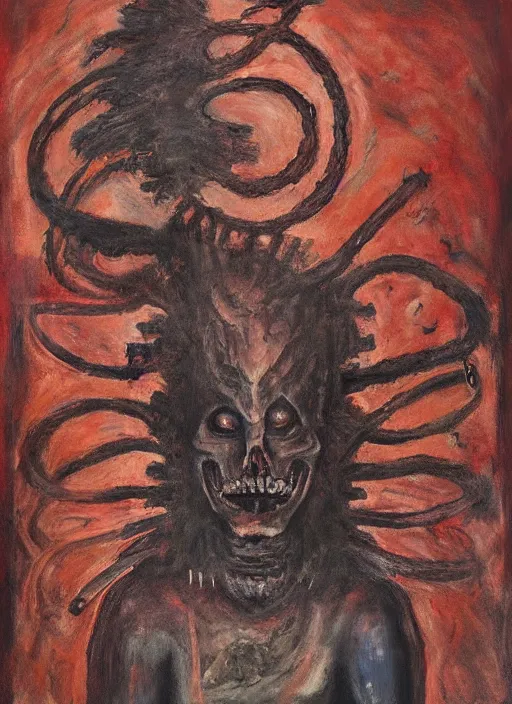 Image similar to biomechanical talisman of evil stygian rituals, god of darkness by maggi mcdonald, mark rothko, sabina klein