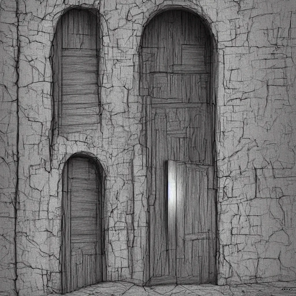 Image similar to a doorway that uses a low - proximity magnetic distortion system to go to another dimension, digital art